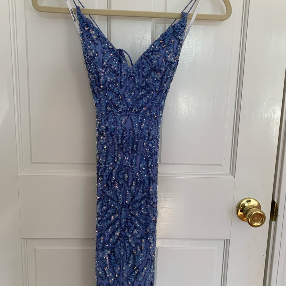 Sherri Hill Fall 2022 Prom Dress # 54344 in Periwinkle Blue
